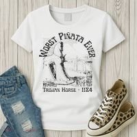 History Teacher Greek Mythology, History Lover Trojan Horse Women's T-Shirt thumb 3