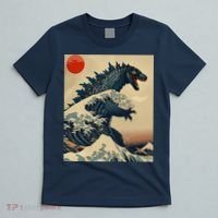 Hokusai The Great Kaiju Off Kanagawa Vintage Japanese Art T-Shirt thumb 5