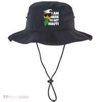 Here To Get Nauti Cruise Boat Upside Down Pineapple Swinger Bucket Hat thumb 0