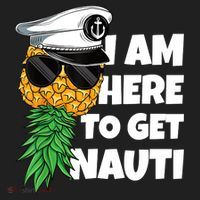 Here To Get Nauti Cruise Boat Upside Down Pineapple Swinger Beanie thumb 2