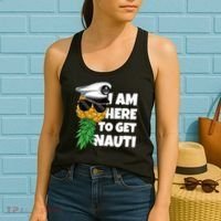 Here To Get Nauti Cruise Boat Upside Down Pineapple Swinger Women's Tank Top thumb 2