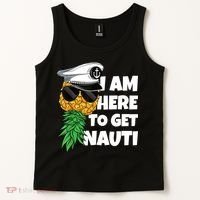 Here To Get Nauti Cruise Boat Upside Down Pineapple Swinger Tank Top thumb 2