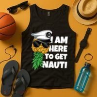 Here To Get Nauti Cruise Boat Upside Down Pineapple Swinger Tank Top thumb 4