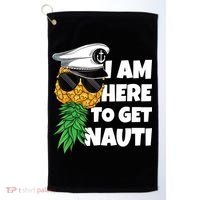 Here To Get Nauti Cruise Boat Upside Down Pineapple Swinger Golf Towel thumb 0