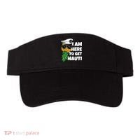 Here To Get Nauti Cruise Boat Upside Down Pineapple Swinger Visor thumb 0