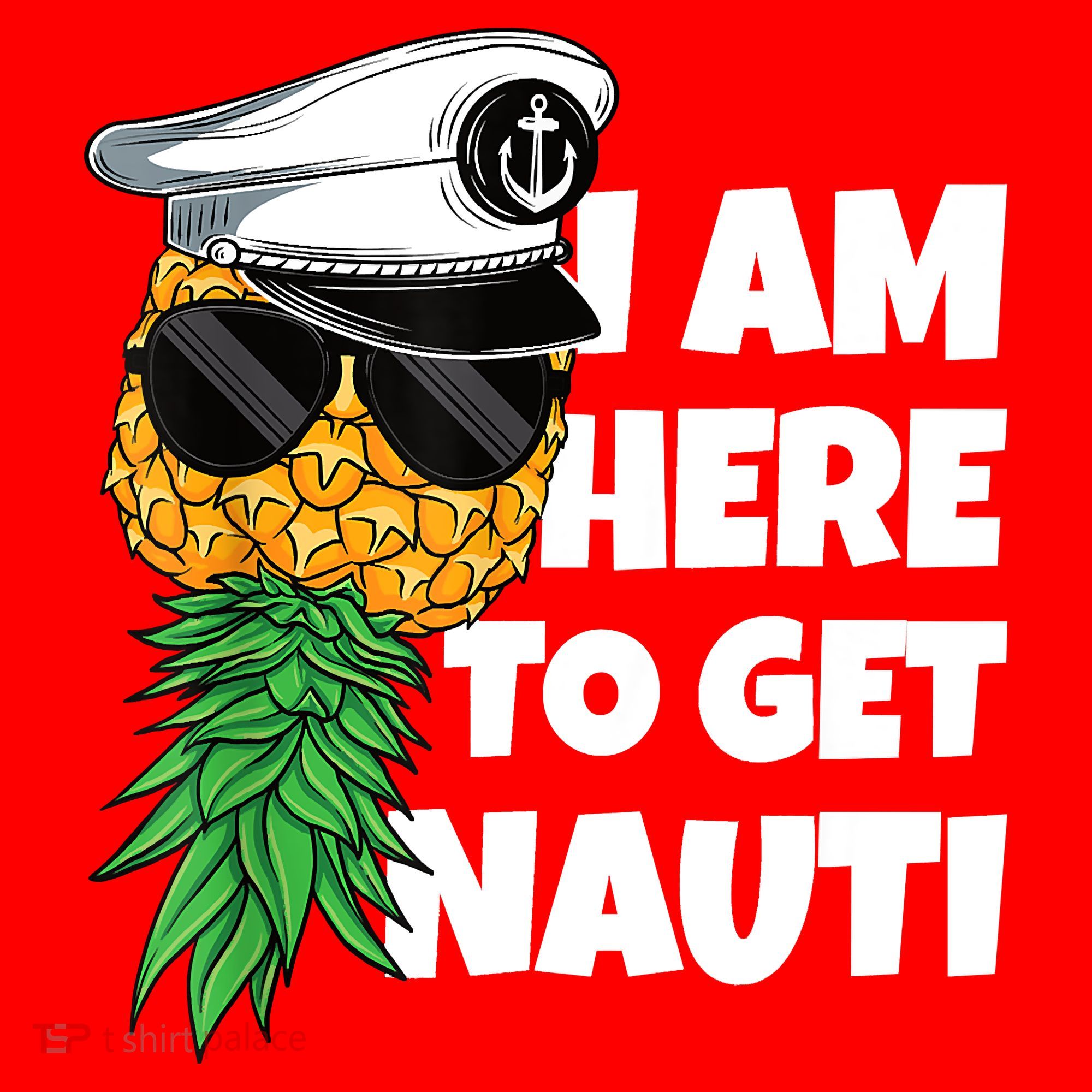 Here To Get Nauti Cruise Boat Upside Down Pineapple Swinger Santa Hat