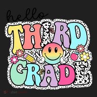 Hello Third Grade Team 3rd Grade Girl Teacher Back To School Women's Sweatshirt thumb 2