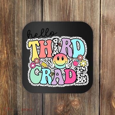 Hello Third Grade Team 3rd Grade Girl Teacher Back To School Coaster