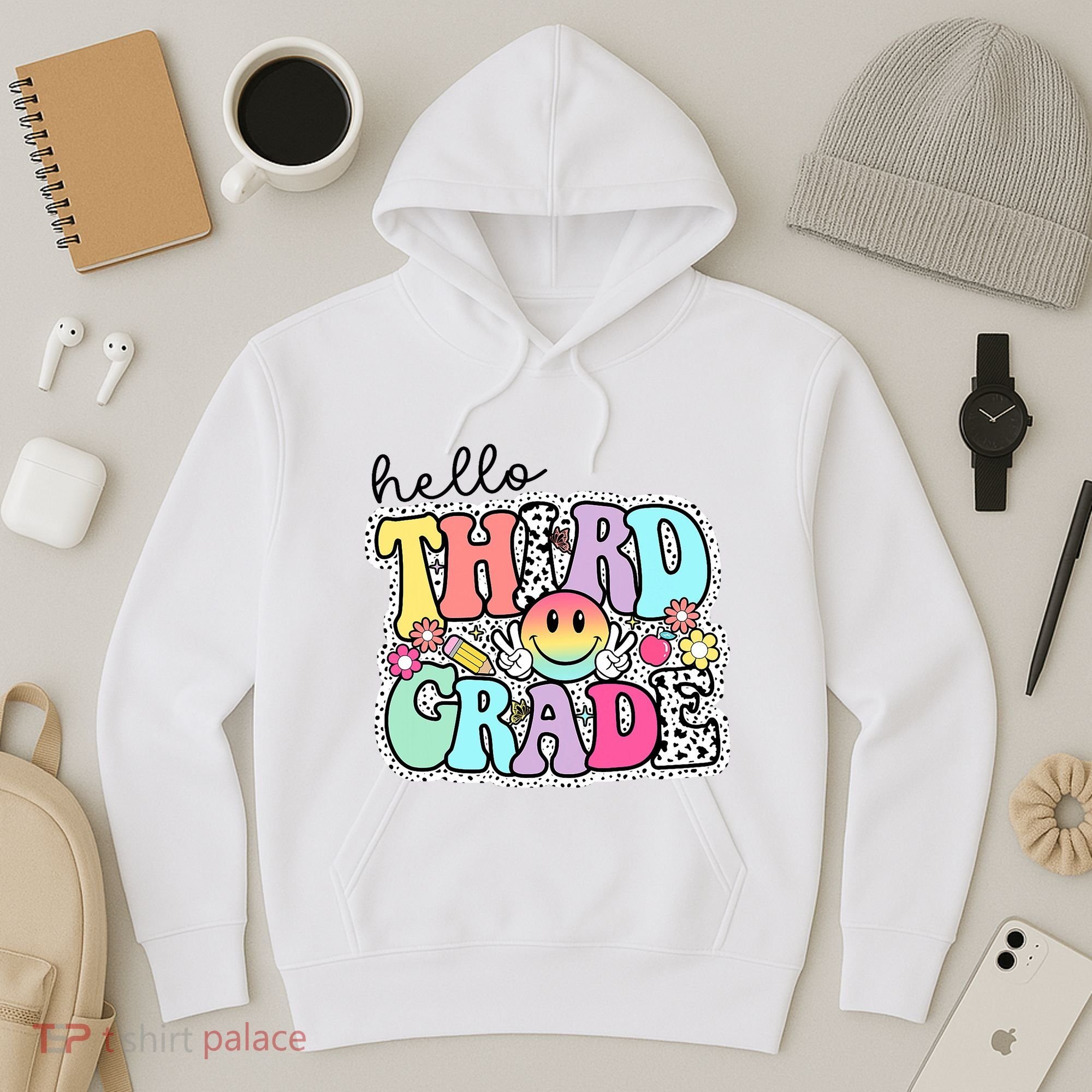 Hello Third Grade Team 3rd Grade Girl Teacher Back To School Hoodie