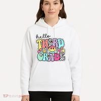 Hello Third Grade Team 3rd Grade Girl Teacher Back To School Hoodie thumb 5