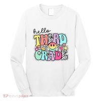 Hello Third Grade Team 3rd Grade Girl Teacher Back To School Long Sleeve Shirt thumb 0