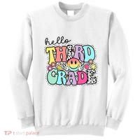 Hello Third Grade Team 3rd Grade Girl Teacher Back To School Sweatshirt thumb 0