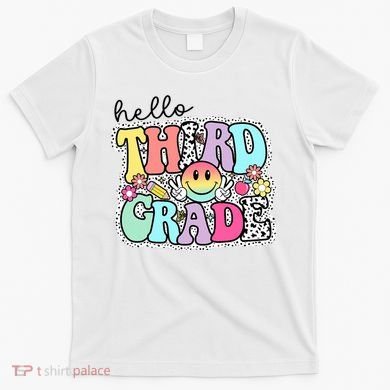 Hello Third Grade Team 3rd Grade Girl Teacher Back To School T-Shirt