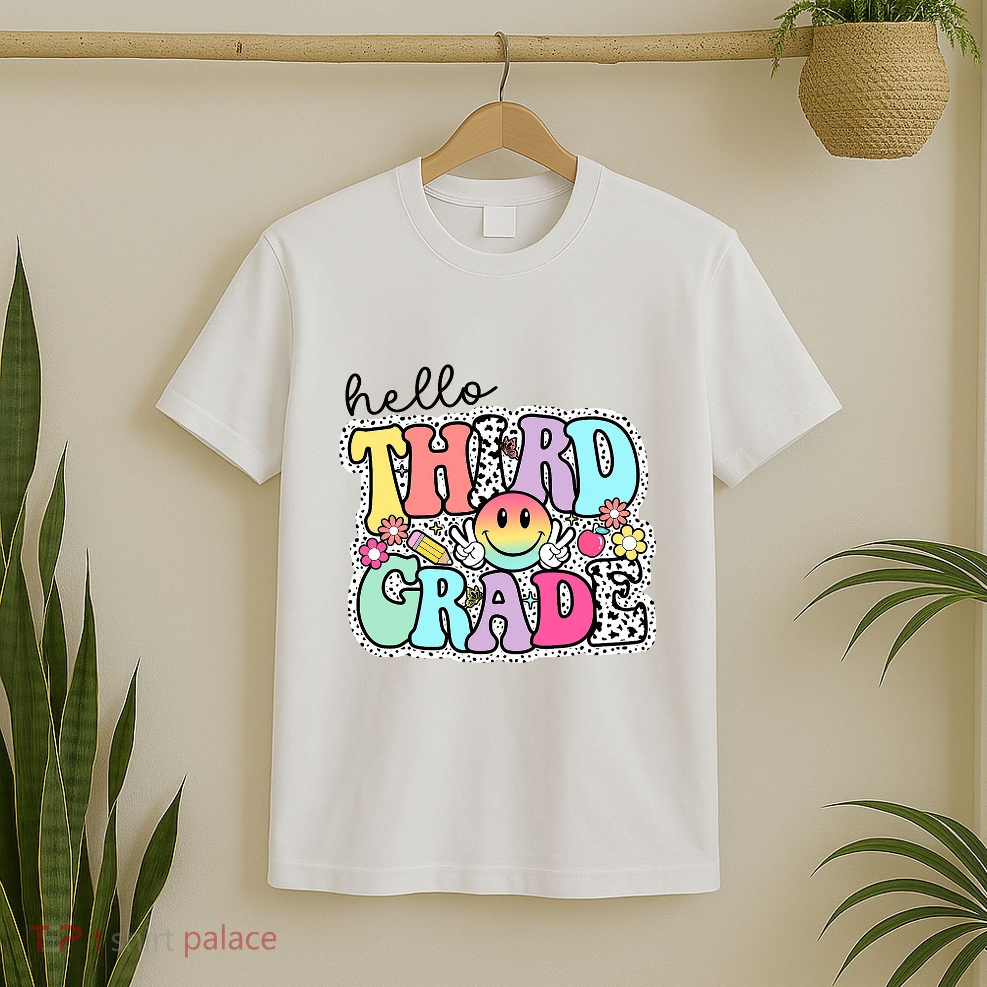 Hello Third Grade Team 3rd Grade Girl Teacher Back To School T-Shirt