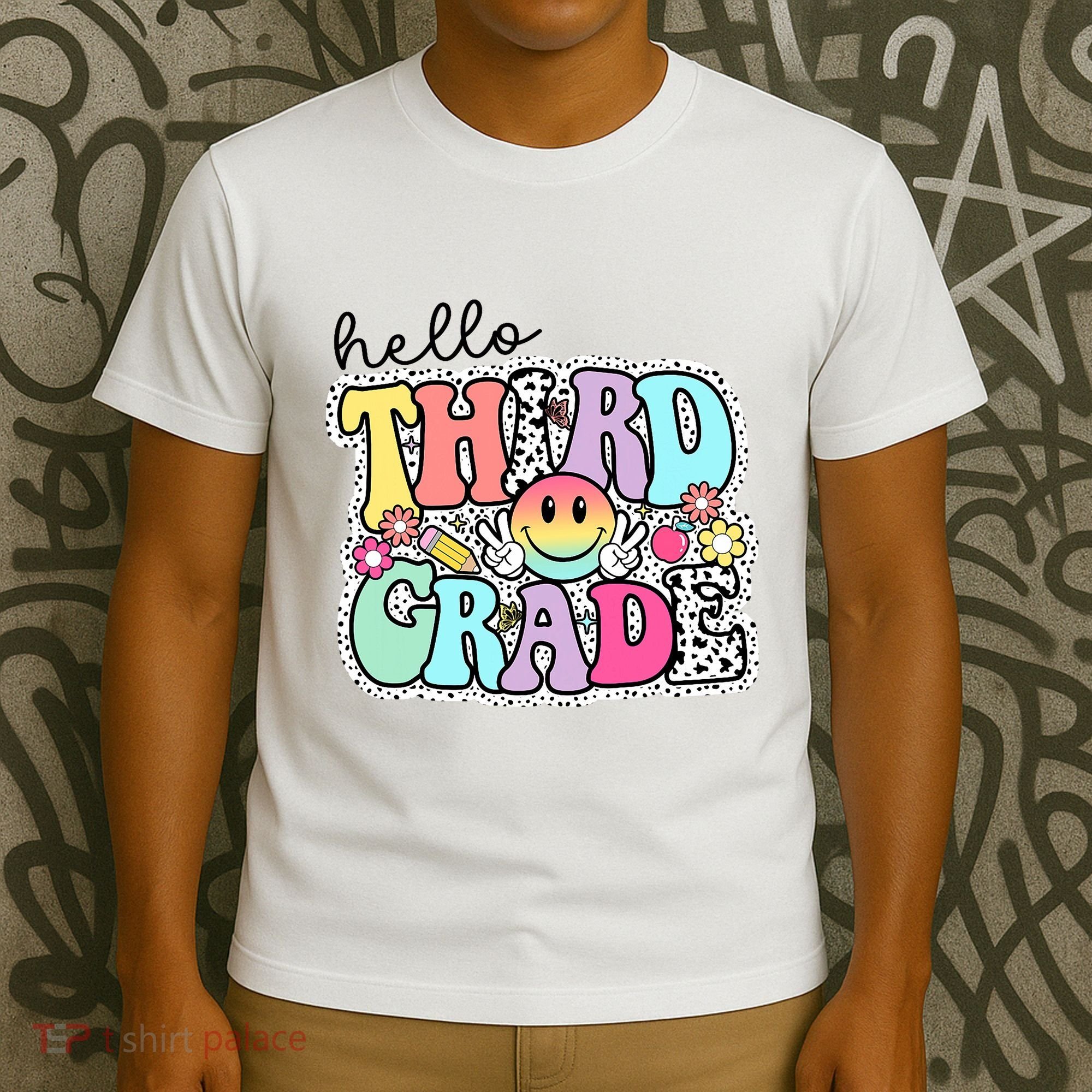 Hello Third Grade Team 3rd Grade Girl Teacher Back To School T-Shirt