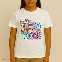 Hello Third Grade Team 3rd Grade Girl Teacher Back To School T-Shirt thumb 4