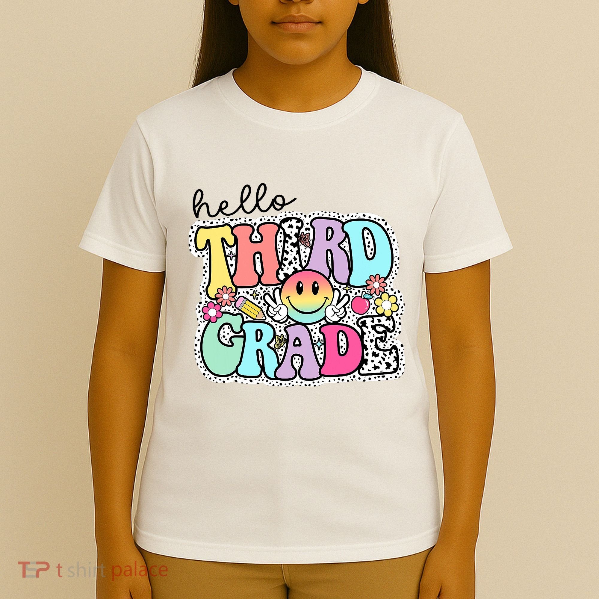 Hello Third Grade Team 3rd Grade Girl Teacher Back To School T-Shirt