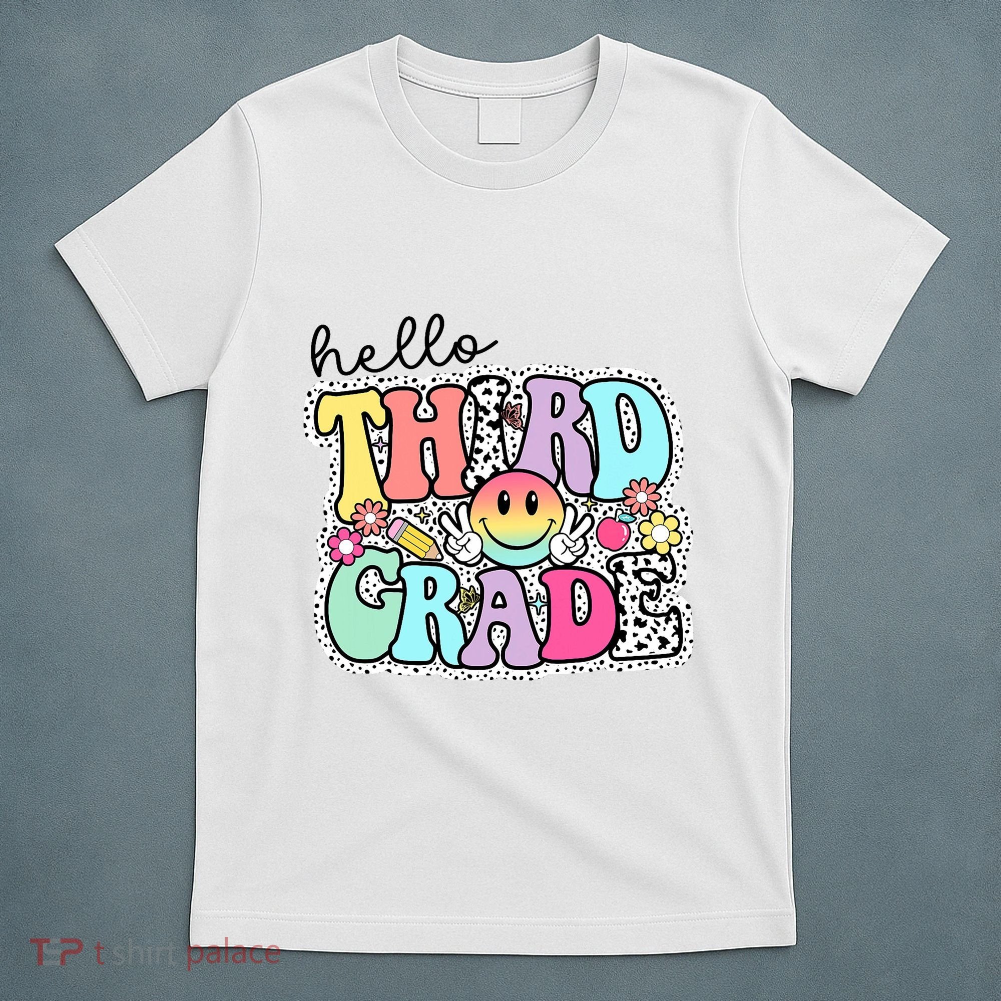 Hello Third Grade Team 3rd Grade Girl Teacher Back To School T-Shirt