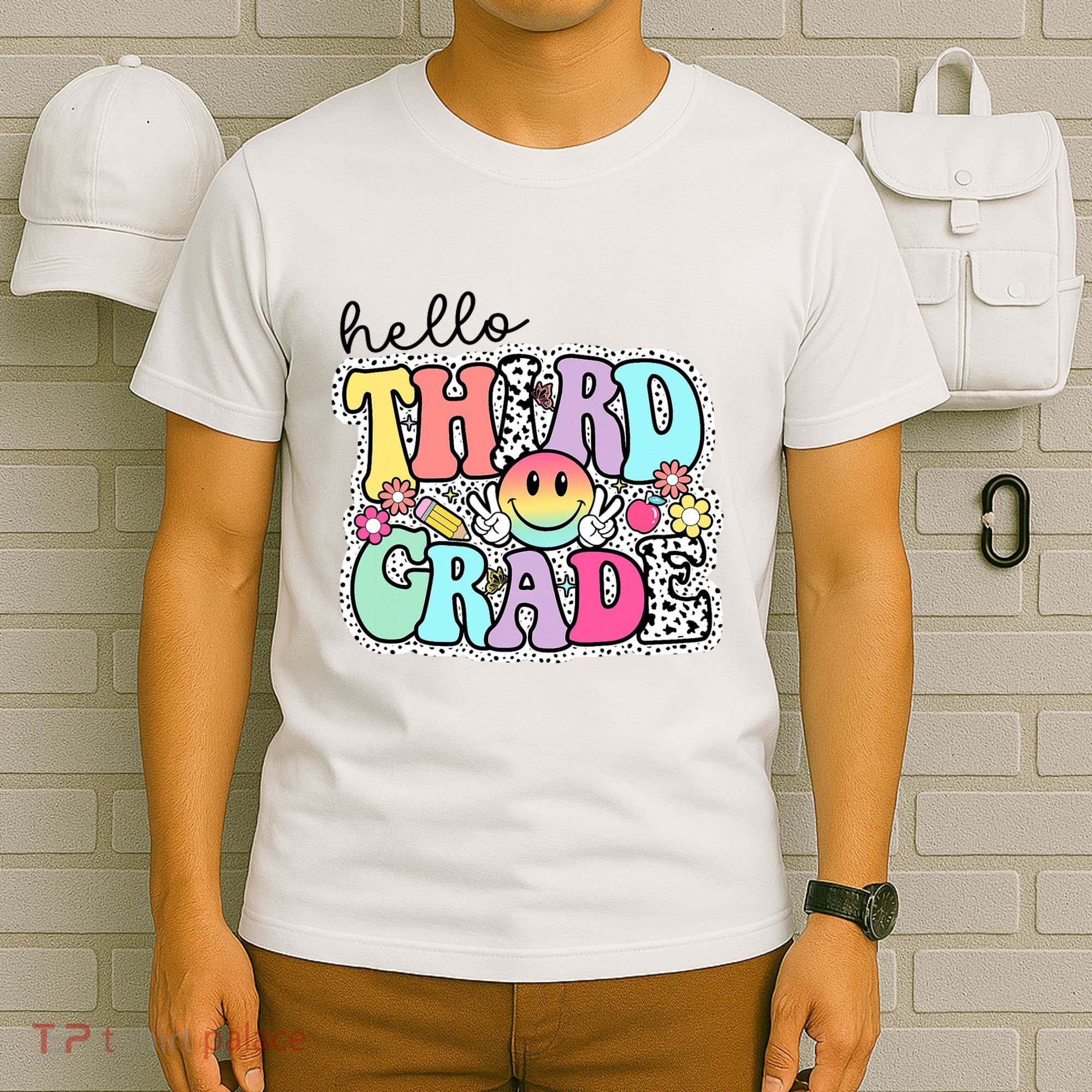 Hello Third Grade Team 3rd Grade Girl Teacher Back To School T-Shirt