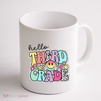 Hello Third Grade Team 3rd Grade Girl Teacher Back To School Coffee Mug thumb 1