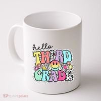 Hello Third Grade Team 3rd Grade Girl Teacher Back To School Coffee Mug thumb 0