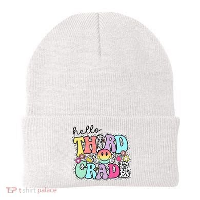 Hello Third Grade Team 3rd Grade Girl Teacher Back To School Beanie