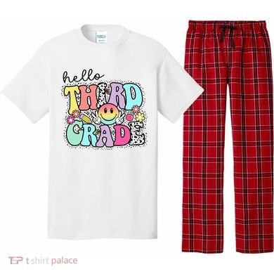 Hello Third Grade Team 3rd Grade Girl Teacher Back To School Pajama Set