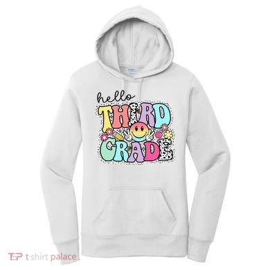 Hello Third Grade Team 3rd Grade Girl Teacher Back To School Women's Hoodie