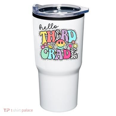 Hello Third Grade Team 3rd Grade Girl Teacher Back To School Tumbler