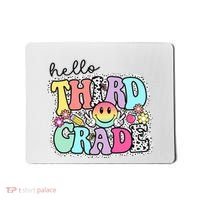 Hello Third Grade Team 3rd Grade Girl Teacher Back To School Mousepad thumb 0