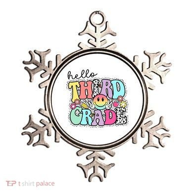 Hello Third Grade Team 3rd Grade Girl Teacher Back To School Ornament