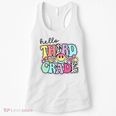 Hello Third Grade Team 3rd Grade Girl Teacher Back To School Women's Tank Top