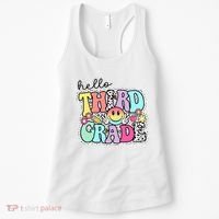 Hello Third Grade Team 3rd Grade Girl Teacher Back To School Women's Tank Top thumb 0