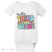 Hello Third Grade Team 3rd Grade Girl Teacher Back To School Baby Bodysuit thumb 0