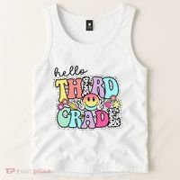 Hello Third Grade Team 3rd Grade Girl Teacher Back To School Tank Top thumb 2