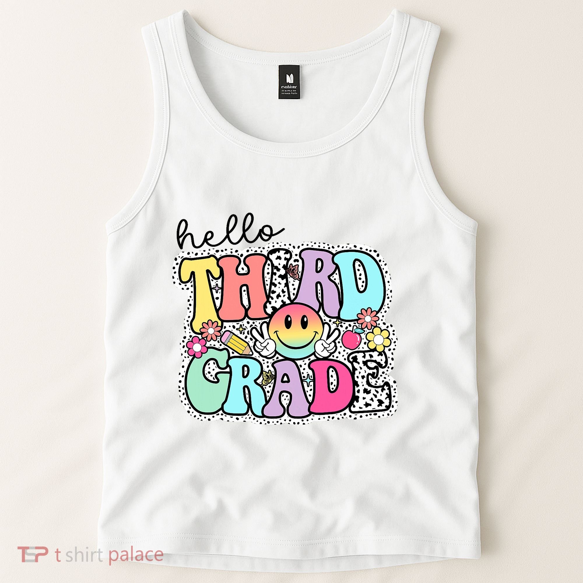 Hello Third Grade Team 3rd Grade Girl Teacher Back To School Tank Top
