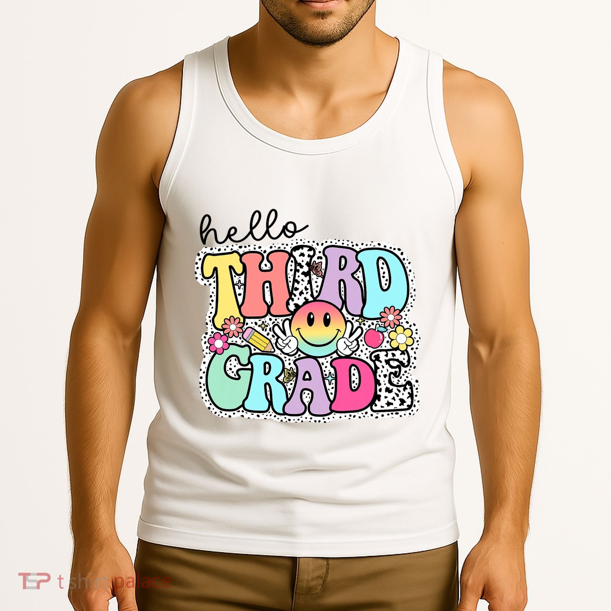 Hello Third Grade Team 3rd Grade Girl Teacher Back To School Tank Top