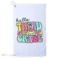 Hello Third Grade Team 3rd Grade Girl Teacher Back To School Golf Towel thumb 0