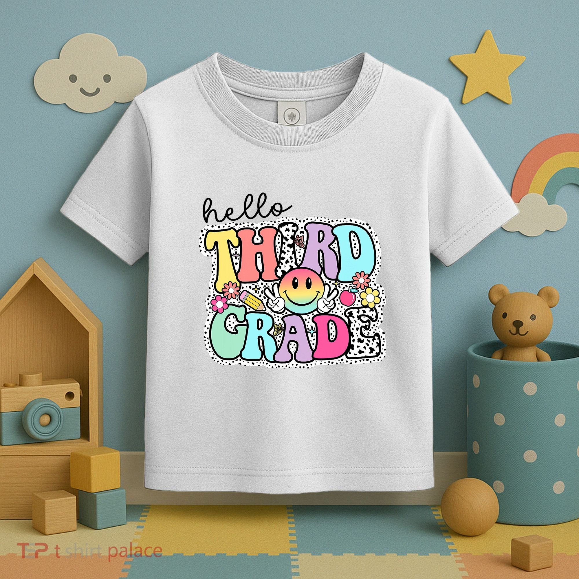 Hello Third Grade Team 3rd Grade Girl Teacher Back To School Toddler T-Shirt