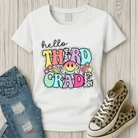 Hello Third Grade Team 3rd Grade Girl Teacher Back To School Women's T-Shirt thumb 3