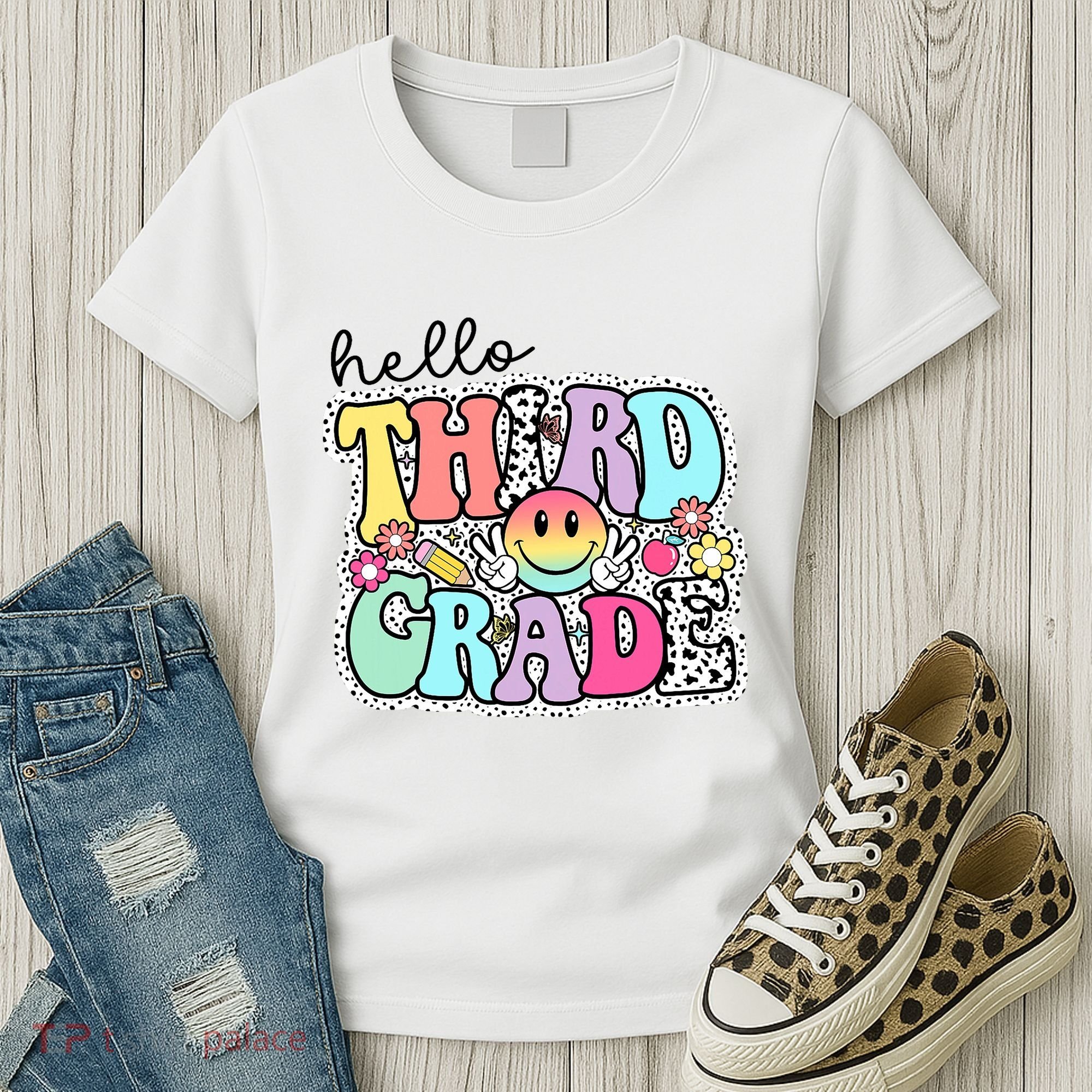Hello Third Grade Team 3rd Grade Girl Teacher Back To School Women's T-Shirt