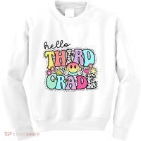 Hello Third Grade Team 3rd Grade Girl Teacher Back To School Kids Sweatshirt thumb 0
