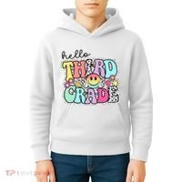 Hello Third Grade Team 3rd Grade Girl Teacher Back To School Kids Hoodie thumb 4