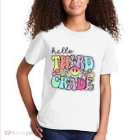 Hello Third Grade Team 3rd Grade Girl Teacher Back To School Kids T-Shirt thumb 2