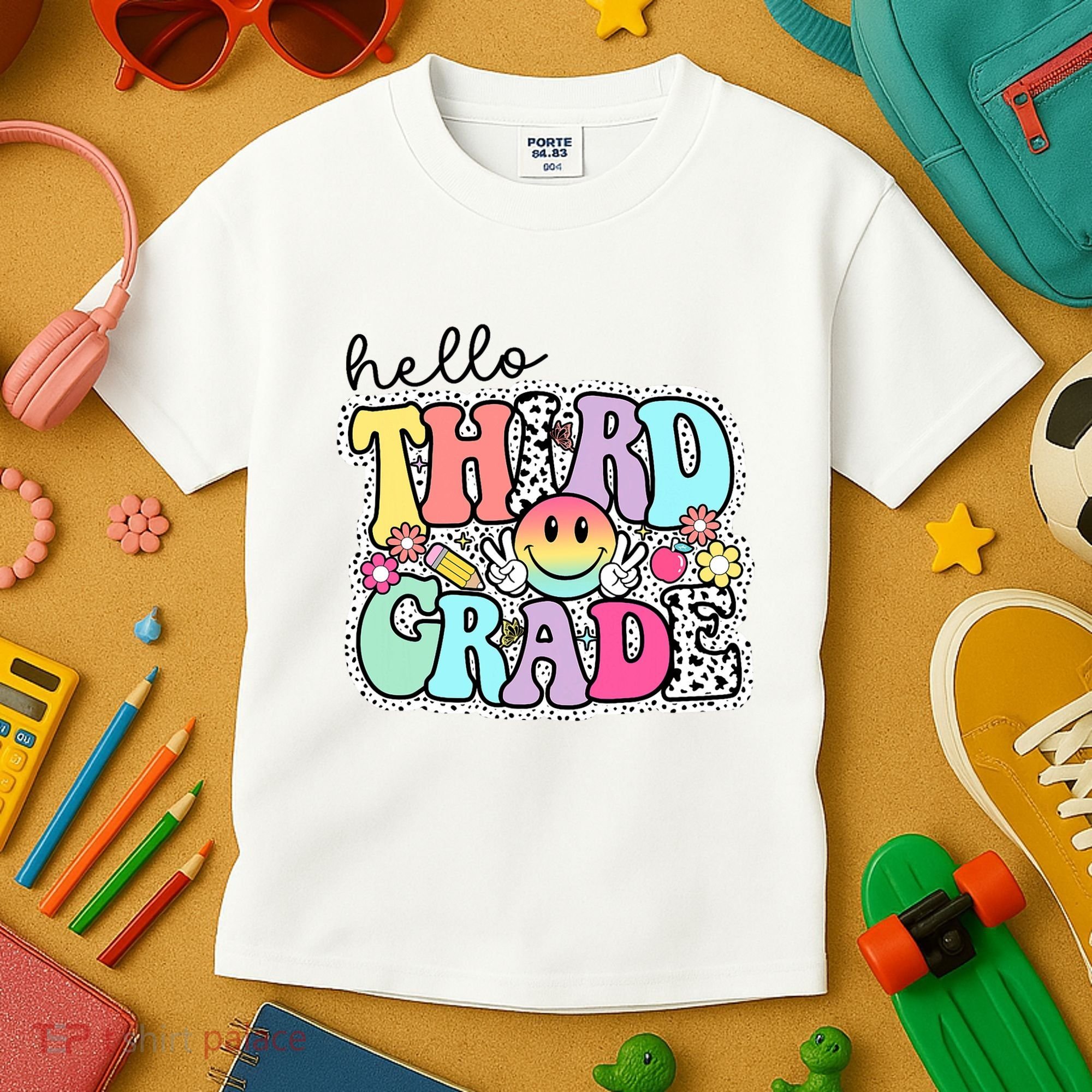 Hello Third Grade Team 3rd Grade Girl Teacher Back To School Kids T-Shirt