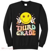 Hello Third Grade Hippie Smile Face 3rd Grade Back To School Sweatshirt thumb 0