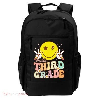 Hello Third Grade Hippie Smile Face 3rd Grade Back To School Backpack