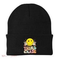 Hello Third Grade Hippie Smile Face 3rd Grade Back To School Beanie thumb 0