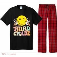Hello Third Grade Hippie Smile Face 3rd Grade Back To School Pajama Set thumb 0