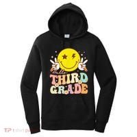 Hello Third Grade Hippie Smile Face 3rd Grade Back To School Women's Hoodie thumb 0